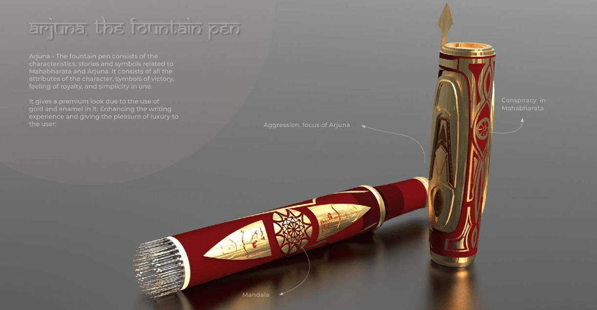 Full render of the Arjuna pen