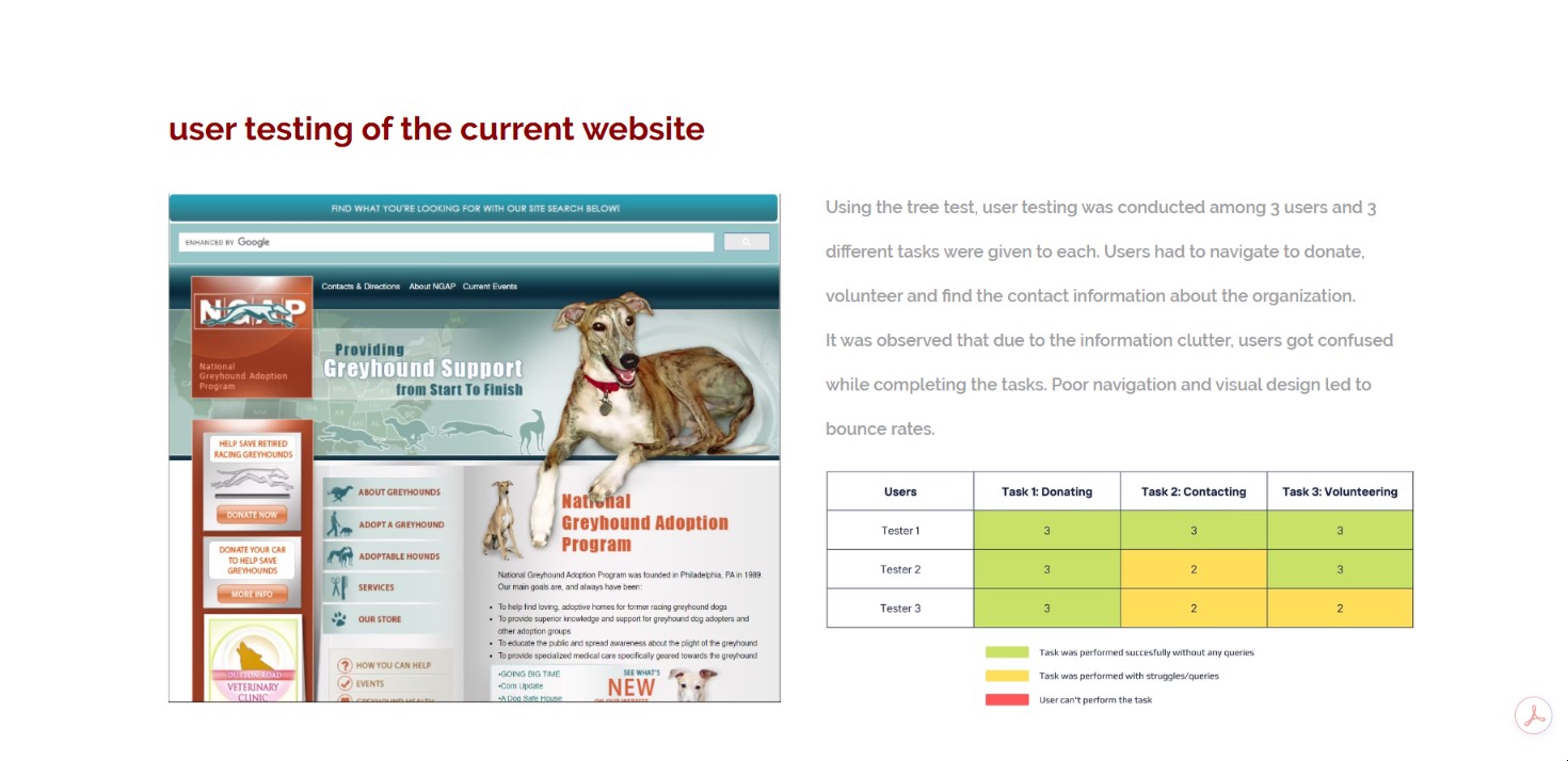 Audit of NGAP's existing website