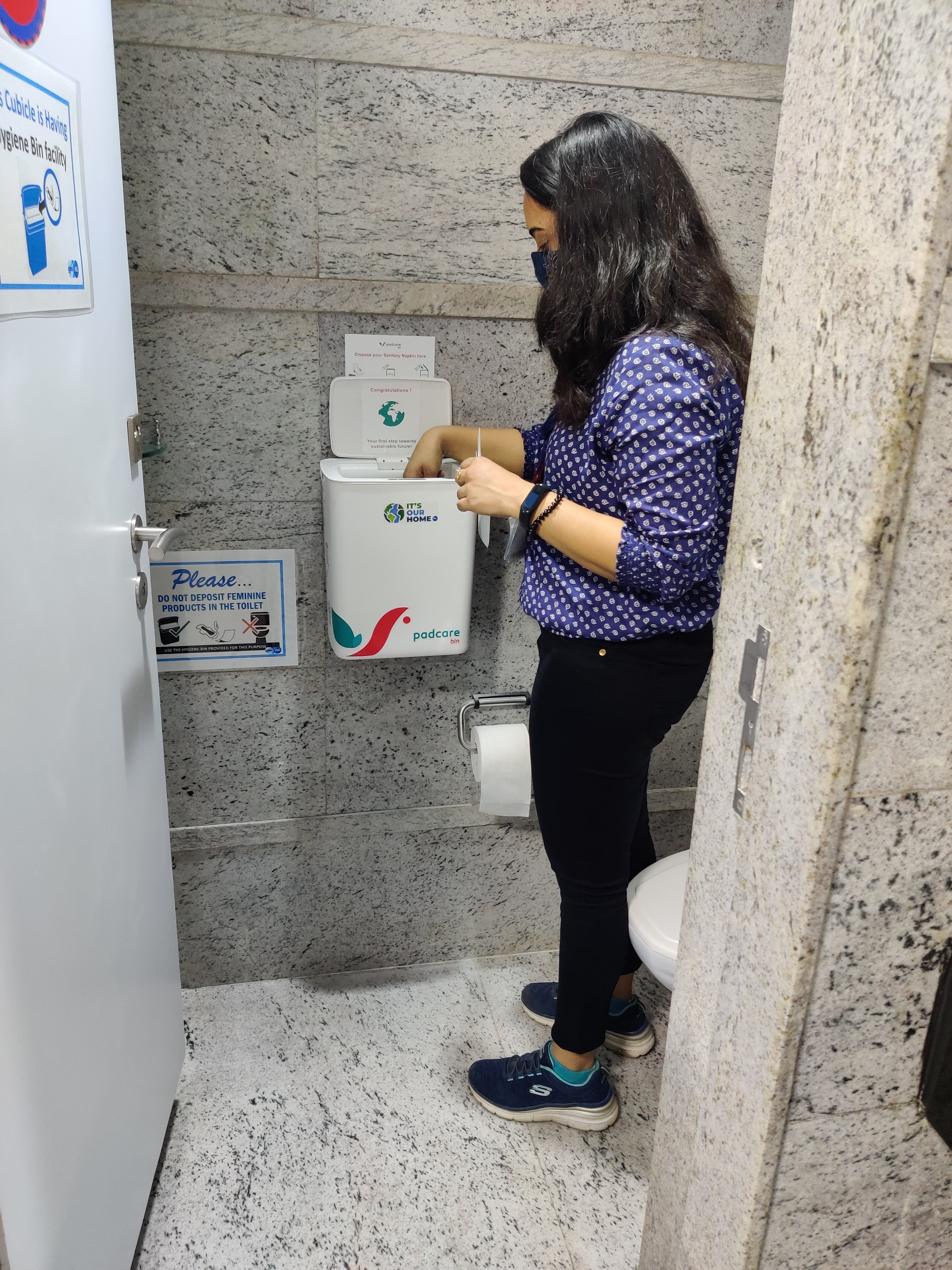 First Padcare installation in a real workplace
