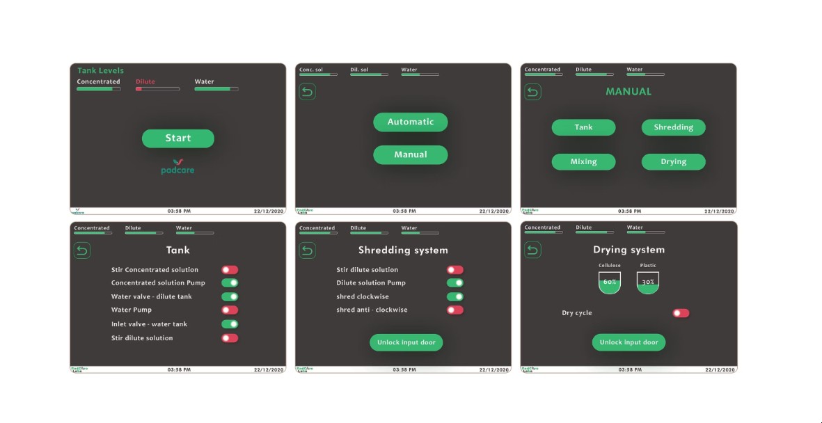 Operator UI for manual mode