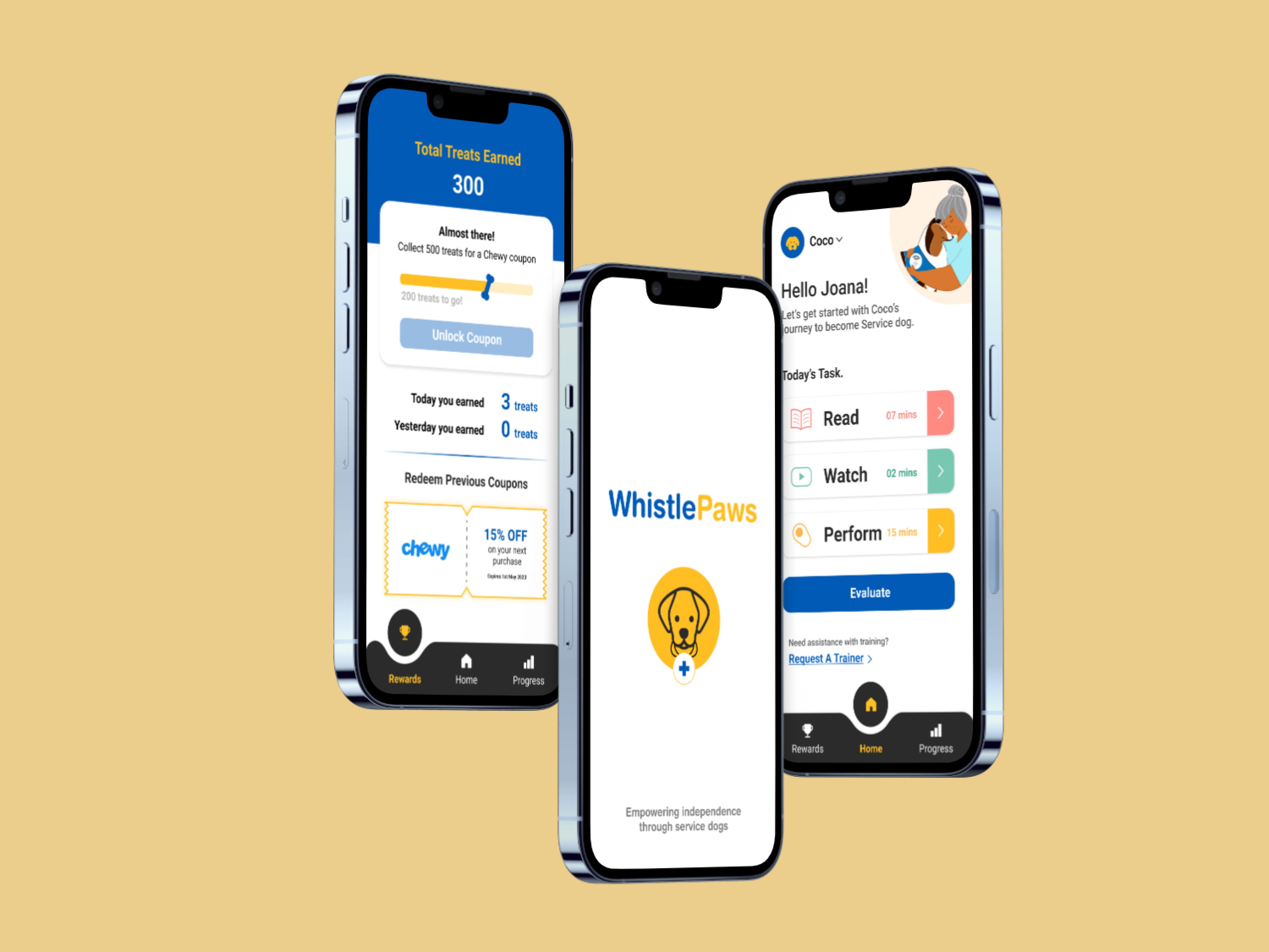Whistle Paws — service dog training app for aging adults